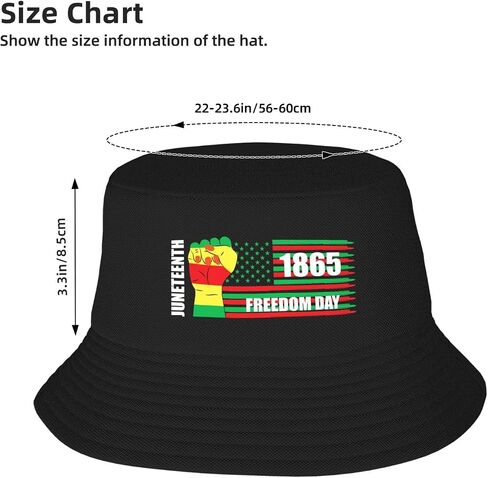 Juneteenth Day Freedom 1865 Bucket Hat Packable Sun Hat Travel Fisherman Cap for Men Women in Saudi Arabia