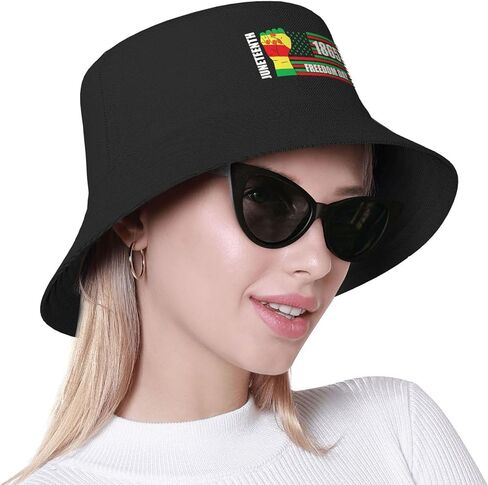 Juneteenth Day Freedom 1865 Bucket Hat Packable Sun Hat Travel Fisherman Cap for Men Women in Saudi Arabia