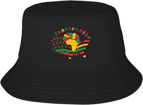 Juneteenth Day Freedom 1865 Bucket Hat Packable Sun Hat Travel Fisherman Cap for Men Women in Saudi Arabia