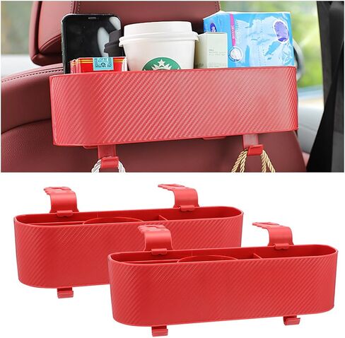 Belomi Car Headrest Backseaterger مع حامل كوب ، صندوق تخزين معلق مع السنانير ، شربات متعددة الوظائف ، صينية هاتف خفيفة للوجبات الخفيفة للأطفال ، وملحقات السفر للسيارات (أسود) in Kuwait