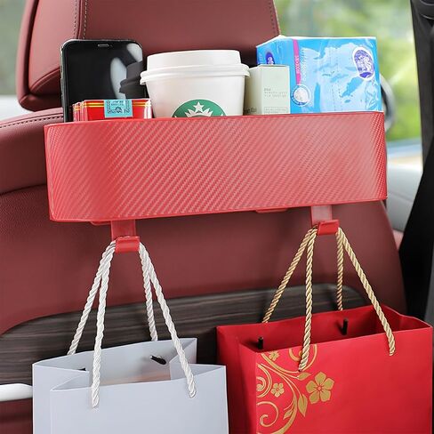 Belomi Car Headrest Backseaterger مع حامل كوب ، صندوق تخزين معلق مع السنانير ، شربات متعددة الوظائف ، صينية هاتف خفيفة للوجبات الخفيفة للأطفال ، وملحقات السفر للسيارات (أسود) in Kuwait