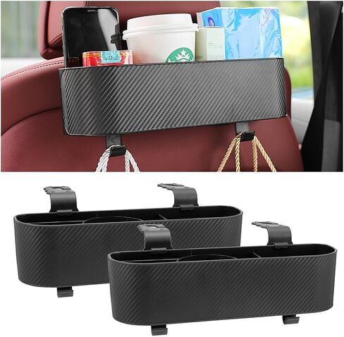 Belomi Car Headrest Backseaterger مع حامل كوب ، صندوق تخزين معلق مع السنانير ، شربات متعددة الوظائف ، صينية هاتف خفيفة للوجبات الخفيفة للأطفال ، وملحقات السفر للسيارات (أسود) in Kuwait