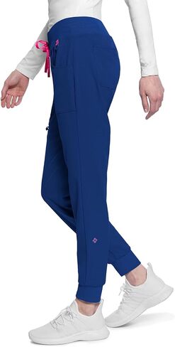 سراويل فرك Med Couture للنساء متوسطة الصعود مع الركض مع 5 جيوب أصفاد متماسكة مع الخصر الرباط MC102 in Saudi Arabia
