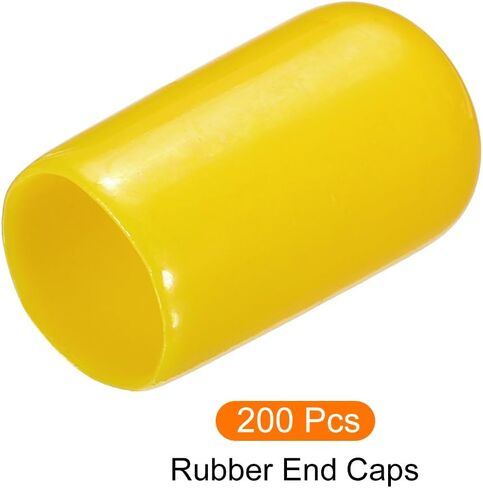 Screw Thread Protector Cover Rubber End Caps, [for Screw, Bolt] - 3/8"(10mm) ID/Yellow/20pcs in Saudi Arabia