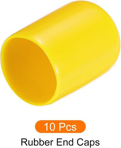 Screw Thread Protector Cover Rubber End Caps, [for Screw, Bolt] - 3/8"(10mm) ID/Yellow/20pcs in Saudi Arabia
