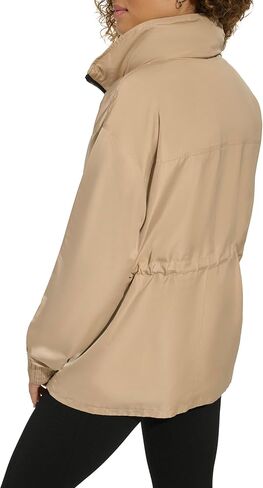 Karl Lagerfeld Paris Women's Soft Windbreaker Rain Wear Durable 3 Pocket Anorak in Saudi Arabia