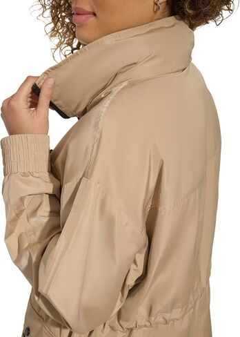 Karl Lagerfeld Paris Women's Soft Windbreaker Rain Wear Durable 3 Pocket Anorak in Saudi Arabia