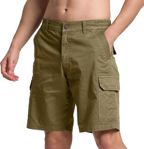 Men’s Twill Cargo Shorts Relaxed fit,Classic Hiking Shorts 6 Pockets Outdoor Workwear in Saudi Arabia
