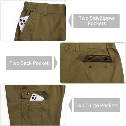 Men’s Twill Cargo Shorts Relaxed fit,Classic Hiking Shorts 6 Pockets Outdoor Workwear in Saudi Arabia