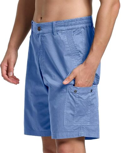 Men’s Twill Cargo Shorts Relaxed fit,Classic Hiking Shorts 6 Pockets Outdoor Workwear in Saudi Arabia