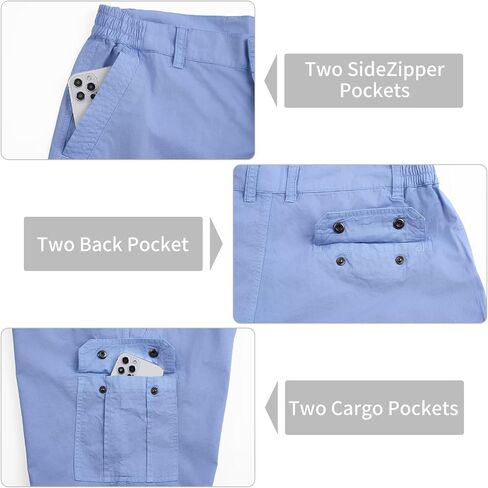 Men’s Twill Cargo Shorts Relaxed fit,Classic Hiking Shorts 6 Pockets Outdoor Workwear in Saudi Arabia