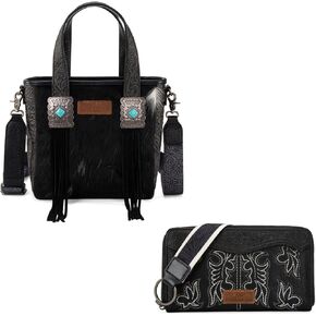 Wrangler Tote Bag with Wristlet Wallet Set for Women