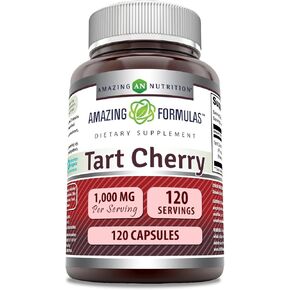 Amazing Formulas Tart Cherry Extract | 1000 Mg Per Serving | 120 Capsules Supplement | Non-GMO | Gluten-Free | Made in USA