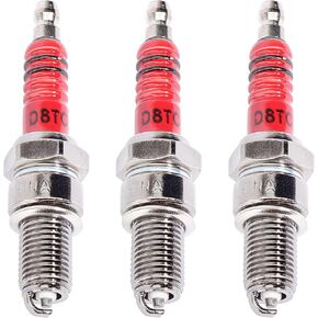 3Pcs Spark Plug D8TC 125cc 150cc 200cc 250cc CG125 CF250 CH250 ATV GY6 Quad Scooters Pit Dirt Bikes Yamaha Kawasaki