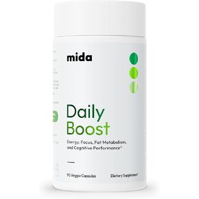 Daily Boost 3-in-1 Weight Loss, Energy, & Focus Support | 7-Keto DHEA (200mg) Thermogenic with Natural Caffeine, CoQ10, B12, Ginkgo Biloba, Ginseng, L-Theanine, Folate | 30 Servings