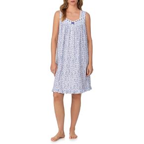 Eileen West Nightgowns for Women - Soft Cotton Jersey Sleeveless 38" Short Night Gown