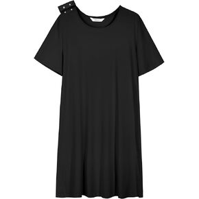AVIIER 100% Cotton Hospital Gowns for Women Open Back Tear Away Post Shoulder Surgery Dress Adaptive Clothing Nightgowns