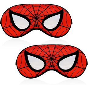 Cute Silk Sleep Mask, 2PACK Kids Eye Mask with Lightweight Adjustable Strap for Sleeping Boys Girls Women Men Travel Party Supplies