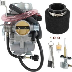 استبدال المكربن ​​لـ Kawasaki Bayou 300 KLF300A 1986-1987 ، KLF300B 1988-2005 ، KLF300C 1989-2005 ، تشمل مرشح الهواء ، مرشح الوقود ، الوقود Petcock