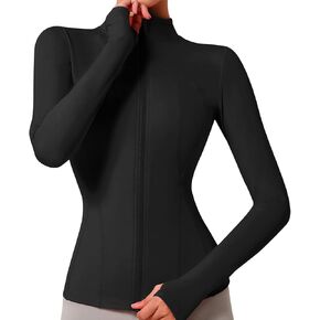 VUTRU Women's Workout Yoga Jacket Lightweight Slim Fit Athletic Full Zip Running Sport Track Shirts