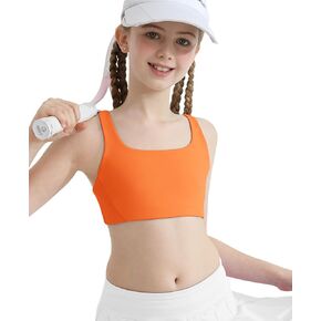 Girls Sports Bra 8-10 Racerback Training Bras for Girls Scoop Neck for Teens Kids Yoga Sports Dance Crop Top