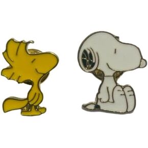 Snoopys Cartoon Woodstock Characters Set of 2 Enamel Metal Pins