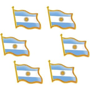 6/20/50/100 Pack Metal Argentina Flag Lapel Pin Waving Argentinian Pins bulk Patriotic Badge Souvenir Gifts