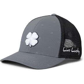 Black Clover Standard Elements Adjustable, Charcoal Hat/Black Mesh/3D White Clover