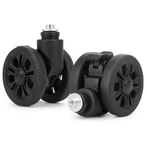 Luggage Replacement Wheels, 2 Pcs Universal Suitcase Double-Row Wheels with Brakes and Shock Absorption for DIY Repair Spare Suitcase Casters Replacement Luggage Parts, V-LN2