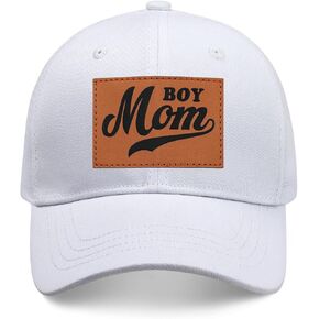 Boy Mother Mom Gifts Hat, Mom Hats for Women Mothers Day Birthday Gifts, Moms Trucker Hat Leather Patch Baseball Cap