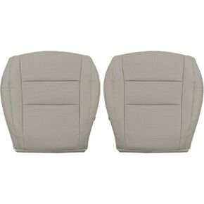 SecosAutoparts Tan Perforated Front Driver & Passenger Side Bottom Microfiber Leather Replacement Seat Covers Compatible with Jeep Grand Cherokee 2011 2012 2013 2014 2015 2016