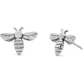 Boma Jewelry Sterling Silver Bumble Bee Stud Earrings