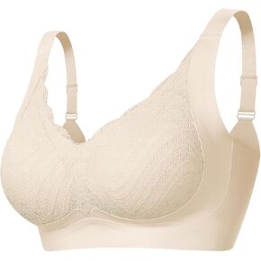Wireless Support Bra Full Coverage Padded Push Up Anti Sagging Comfortable Seamless Bras No Underwire