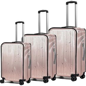 Clear Luggage Cover for 28 inch Suitcase Tsa Approved Thicken PVC Plastic Suitcase Protector Cover for Baggage Travel Waterproof.