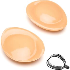 Double-Sided Sticky Bra Inserts, Soft Lightweight Adhesive Bra Pads Push up Bikini Padding Reusable Washable Breast Enhancer