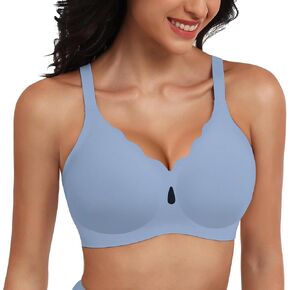 Wireless Bras for Women No Underwire Wave Push Up Seamless Full Coverage Bralettes Lift Everyday Bras