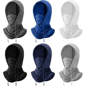 Patelai 6 Pcs Summer Balaclava Sun Protection Hood Breathable Full Head UV Mask Ski Face Cover for Men Women Motorcycle Cycling Fishing Running