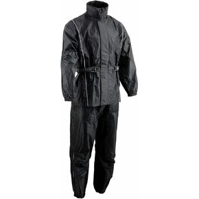 NexGen SH2225 Men's Black Waterproof Rain Suit with Reflective Piping in Saudi Arabia