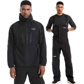 TGF Waterproof Rain Suit: Size XL shell Jacket & Bib Pants Size XL