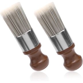 2pcs Salve Brush for Leather Furniture, Wood & Leather Cleaning Brush with Soft Nylon & Polyester Bristles, Brown