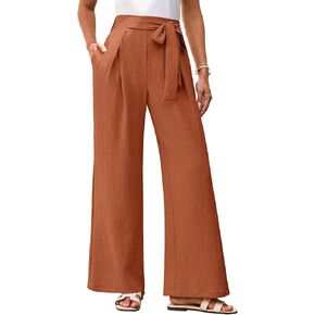 GRACE KARIN Women's Wide Leg Pants 2025 High Waist Adjustable Pleated Trousers Business Casual Pants