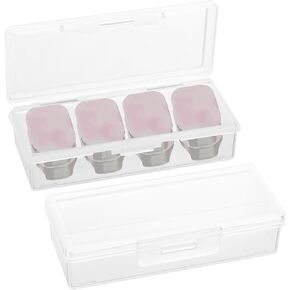 2 Pack Contact Lens Organizer Case, Total Hold 120-180 PCS, Portable Storage Box for Disposable Daily Contact Lenses, Clear Simple Contact Lens Dispenser, Travel Cosmetic Case for All Brand Daily Lens