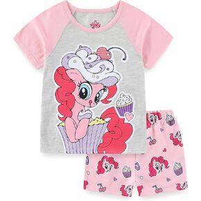 My Little Pony Pinkie Pie Girls Short Sleeve T-Shirt and French Terry Shorts Set for Big Kids
