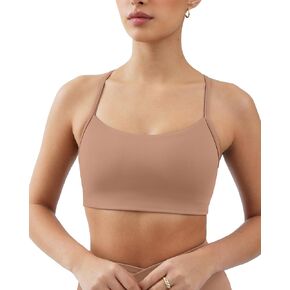 PAVOI ACTIVE Yoga Racerback Bras for Women - Buttery Soft Low Support Scoop Neck Y-Back Thin Strap Sports Bra - FlexFlow