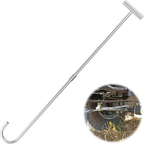 FOOGORE 1 Pack 5th Wheel Pin Puller 32 "Solid Steel Chrome مطلي الخامس برسول العجلة الثقيلة دبوس العجلة الخامسة