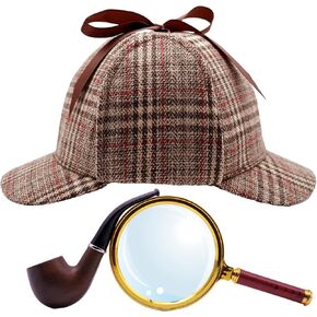 مجموعة لعب الأدوار الكلاسيكية من Deerstalker Hat Hat