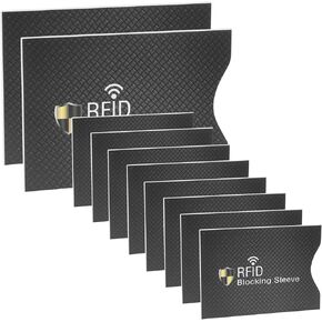8Pcs RFID Blocking Sleeves Credit Card Holder & 2pcs Passport Holder, Anti-Theft RFID Blocking Card Protector Set, Slim RFID Card Holder for Travel, RFID Blocking Card Sleeves for Wallets & Purses