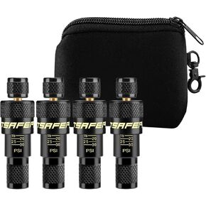 Tire Deflator, 10-30PSI Adjustable Auto-Stop Tire Deflators Offroad Accessories, Air Down Tire Deflators Kit Tool for Rapid Deflator Off Road 4x4 Various Vehicles (Pack of 4)