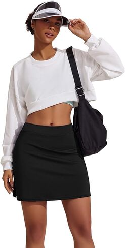 Ekouaer Golf Skorts for Woman High Waisted Active Skort Lightweight Tennis Skirt with 2 Pockets Workout Pickleball Sports in Saudi Arabia