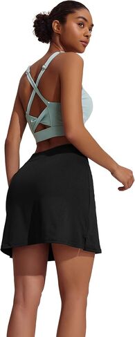 Ekouaer Golf Skorts for Woman High Waisted Active Skort Lightweight Tennis Skirt with 2 Pockets Workout Pickleball Sports in Saudi Arabia